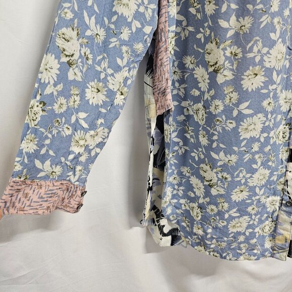 We The Free Oversized Top Tunic Shirt Women Size SX Floral Multicolor - Picture 12 of 12